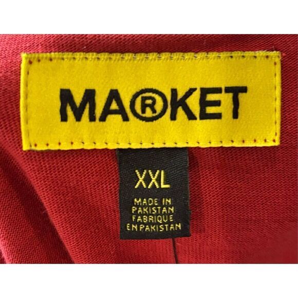 MARKET COLORBLOCK T-SHIRT in Purple/Burgandy Red NWT Size XXL - Picture 4 of 5